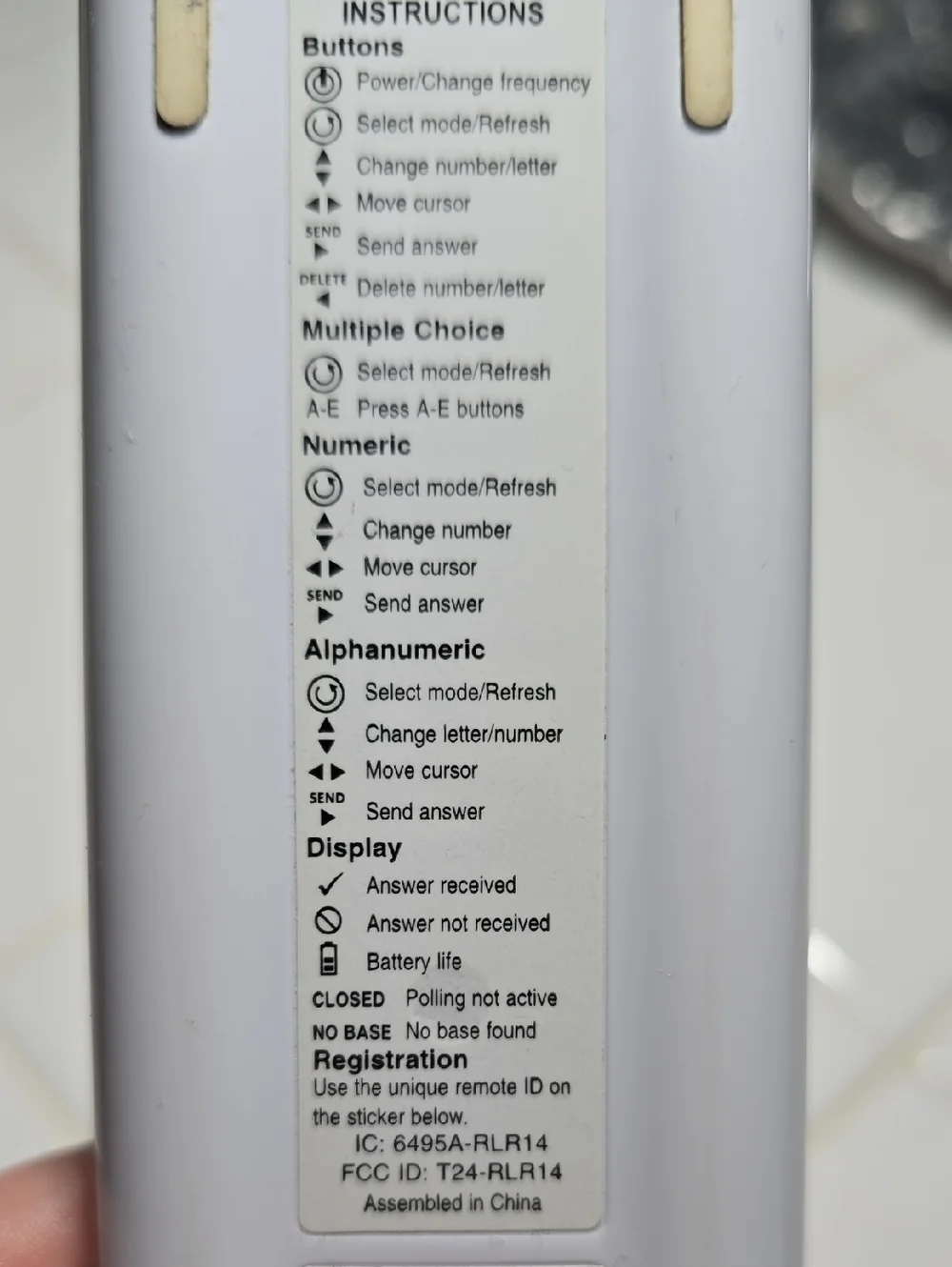 iClicker2 Remote - Picture 2 of 3